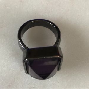 Givenchy Dark Purple Stone Ring